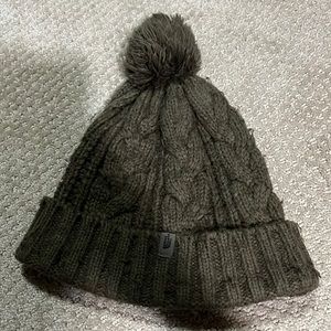The North Face green knit winter hat
